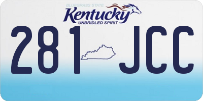 KY license plate 281JCC