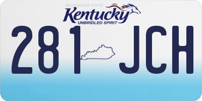 KY license plate 281JCH