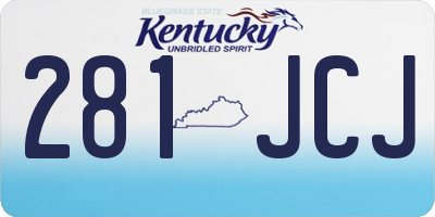 KY license plate 281JCJ