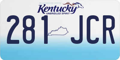 KY license plate 281JCR