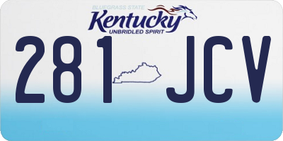 KY license plate 281JCV