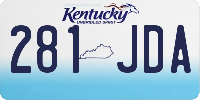 KY license plate 281JDA