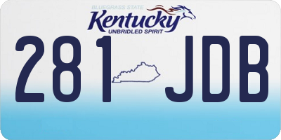 KY license plate 281JDB