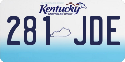 KY license plate 281JDE