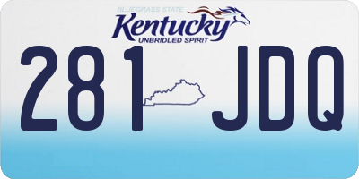 KY license plate 281JDQ