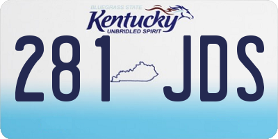 KY license plate 281JDS