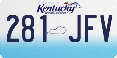 KY license plate 281JFV