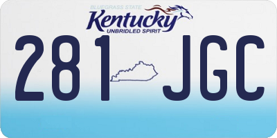 KY license plate 281JGC