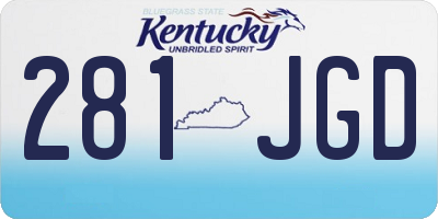 KY license plate 281JGD