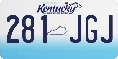 KY license plate 281JGJ