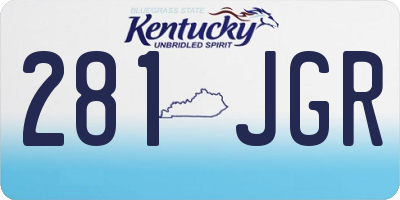 KY license plate 281JGR
