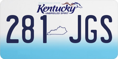 KY license plate 281JGS