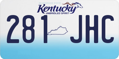 KY license plate 281JHC