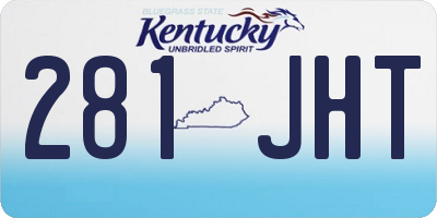 KY license plate 281JHT