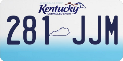 KY license plate 281JJM