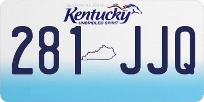 KY license plate 281JJQ