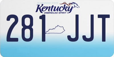 KY license plate 281JJT