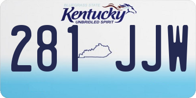 KY license plate 281JJW
