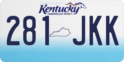 KY license plate 281JKK