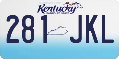 KY license plate 281JKL