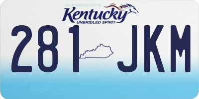 KY license plate 281JKM