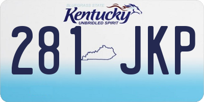 KY license plate 281JKP