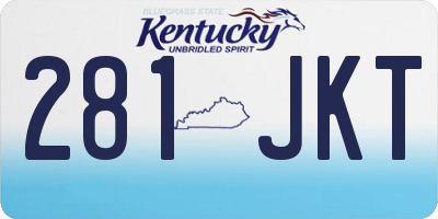KY license plate 281JKT