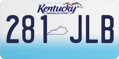 KY license plate 281JLB