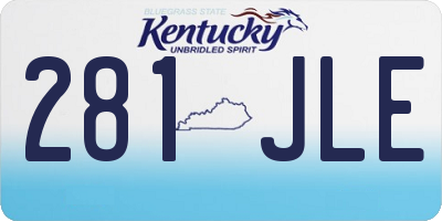 KY license plate 281JLE