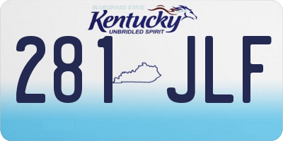 KY license plate 281JLF
