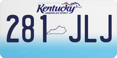 KY license plate 281JLJ