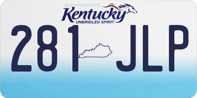 KY license plate 281JLP