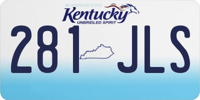 KY license plate 281JLS