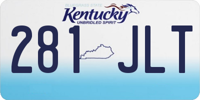 KY license plate 281JLT