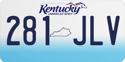 KY license plate 281JLV