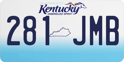 KY license plate 281JMB