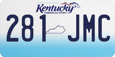 KY license plate 281JMC