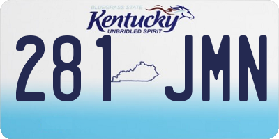 KY license plate 281JMN