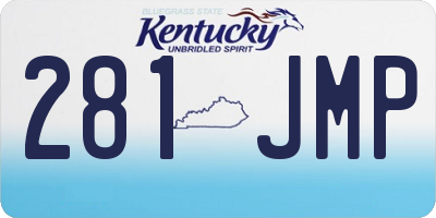 KY license plate 281JMP