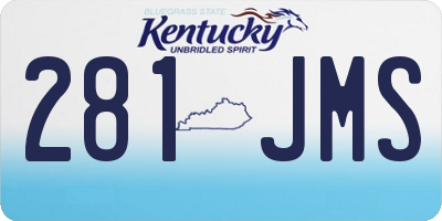 KY license plate 281JMS