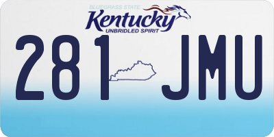 KY license plate 281JMU
