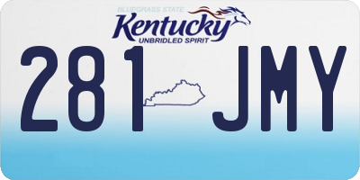 KY license plate 281JMY