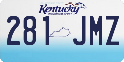 KY license plate 281JMZ