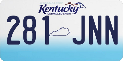 KY license plate 281JNN