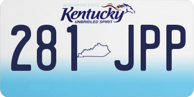 KY license plate 281JPP