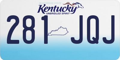 KY license plate 281JQJ
