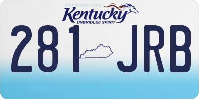 KY license plate 281JRB