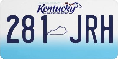 KY license plate 281JRH