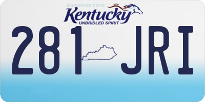 KY license plate 281JRI