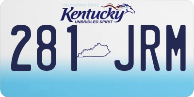 KY license plate 281JRM